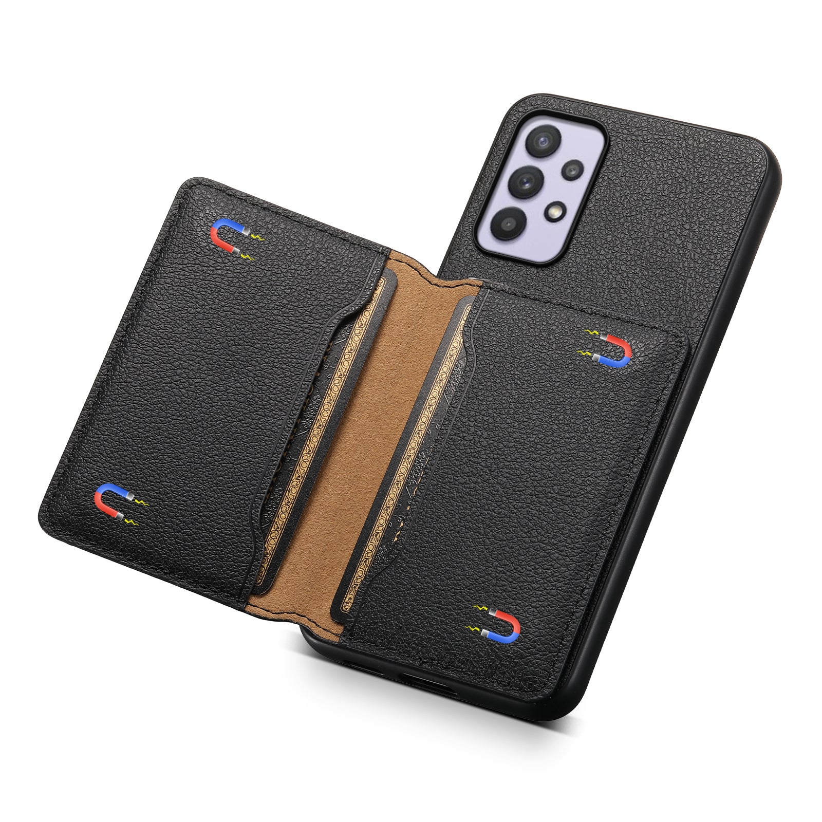 For Samsung Galaxy A32 5G Case 5 Card Slots Kickstand Bump Proof Phone Cover For Samsung Galaxy A32 5G Case 5 Card Slots Kickstand Bump Proof Phone Cover